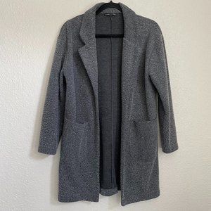 Zara Lapel Collar Open Front Coat Jacket Size Small